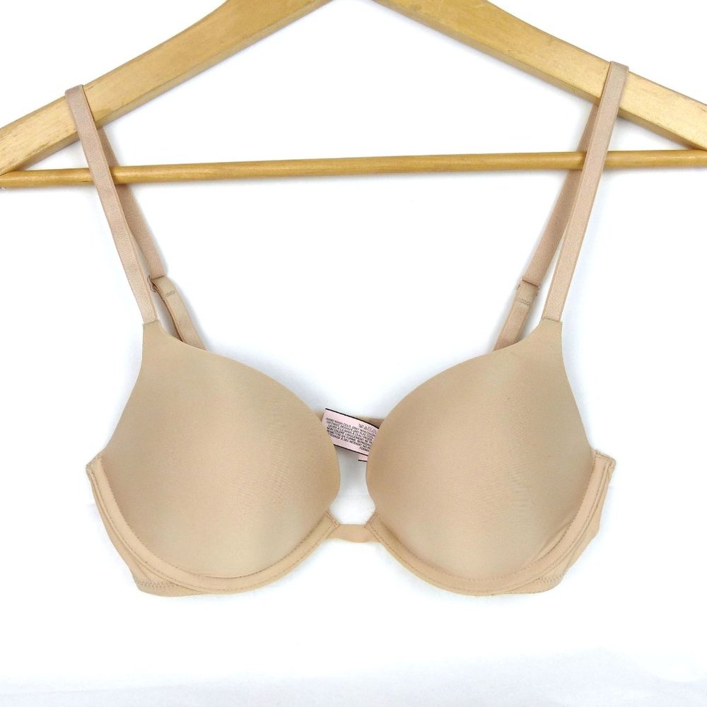 Victorias Secret Womens Push Up Bra Underwire Smooth Beige 32C